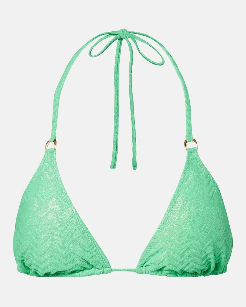Melissa Odabash Top bikini di Key West con scollo allâamericana Verde