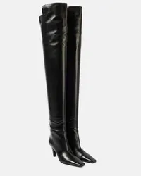 Saint Laurent Stivali Jill 75 in pelle Nero