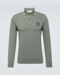 Stone Island Polo  Compass in misto cotone Verde