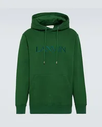 Lanvin Felpa in jersey di cotone con cappuccio Nero