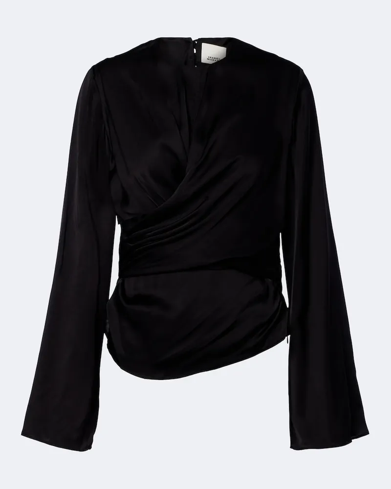 Isabel Marant Top Neame in satin Nero