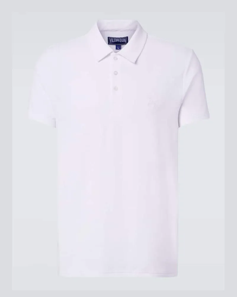 Vilebrequin Polo in misto cotone Bianco