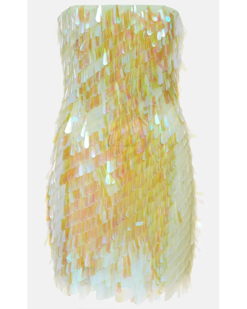 ATTICO Miniabito in seta con paillettes Multicolore