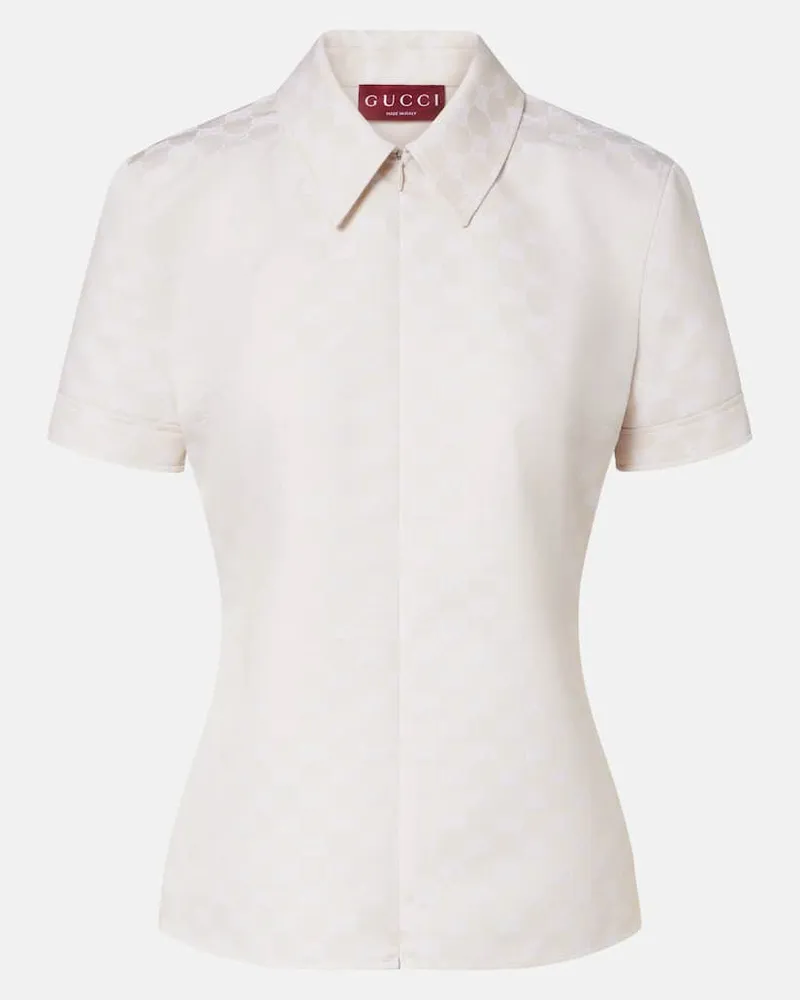 Gucci Camicia con stampa GG Beige