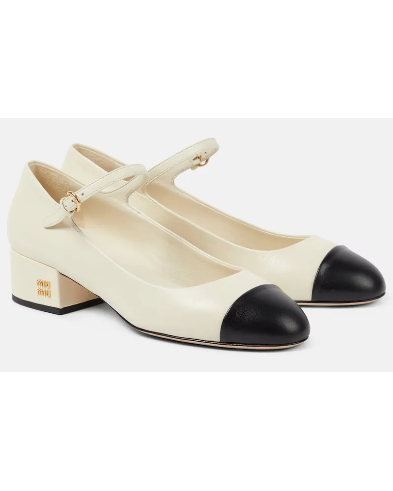 Miu Miu Pumps Mary Jane in pelle Bianco