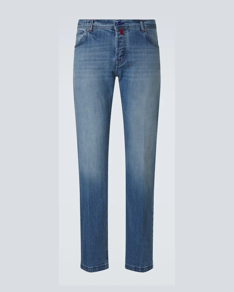 Kiton Jeans slim Blu