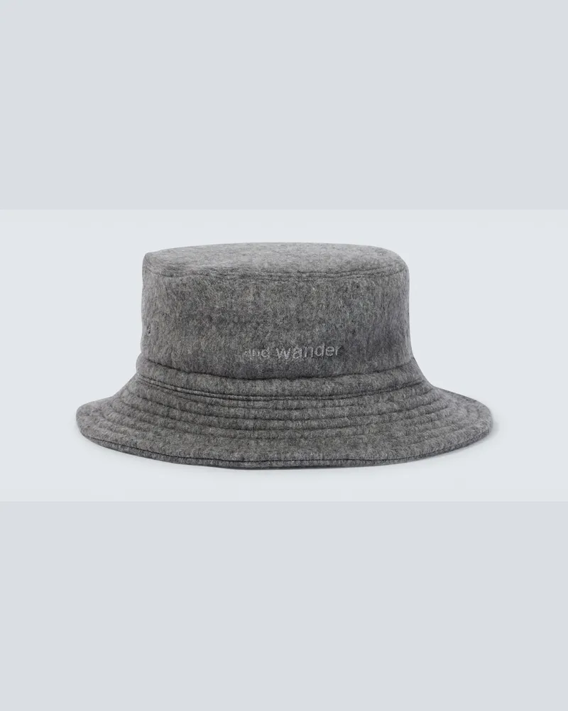 and wander Cappello in misto lana Grigio