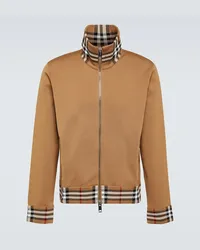 Burberry Felpa Burberry Check con zip Beige