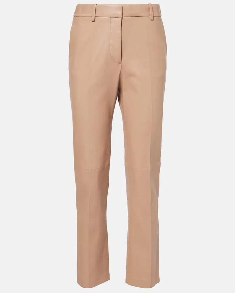 Joseph Pantaloni Coleman in pelle Beige