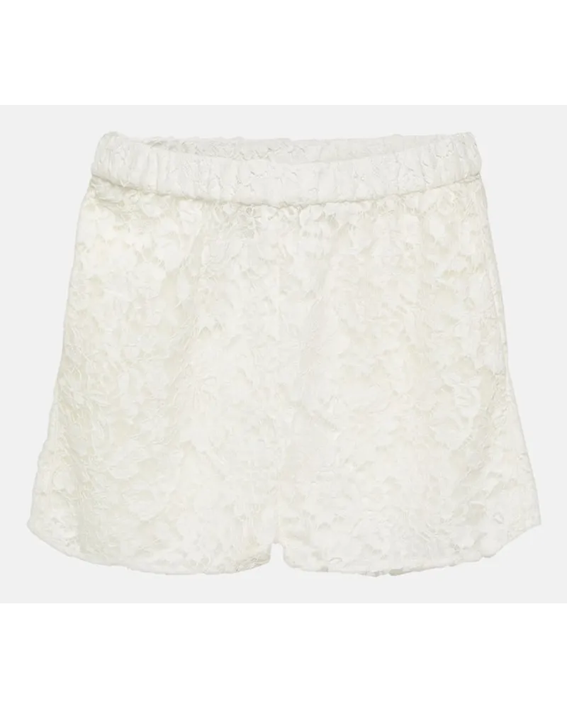 Gucci Shorts in pizzo a vita alta Bianco