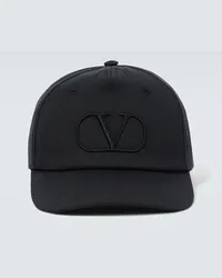 Valentino Garavani Cappello da baseball VLogo in cotone Nero