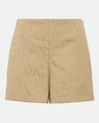 Valentino Garavani Shorts in misto cotone Toile Iconographe Beige