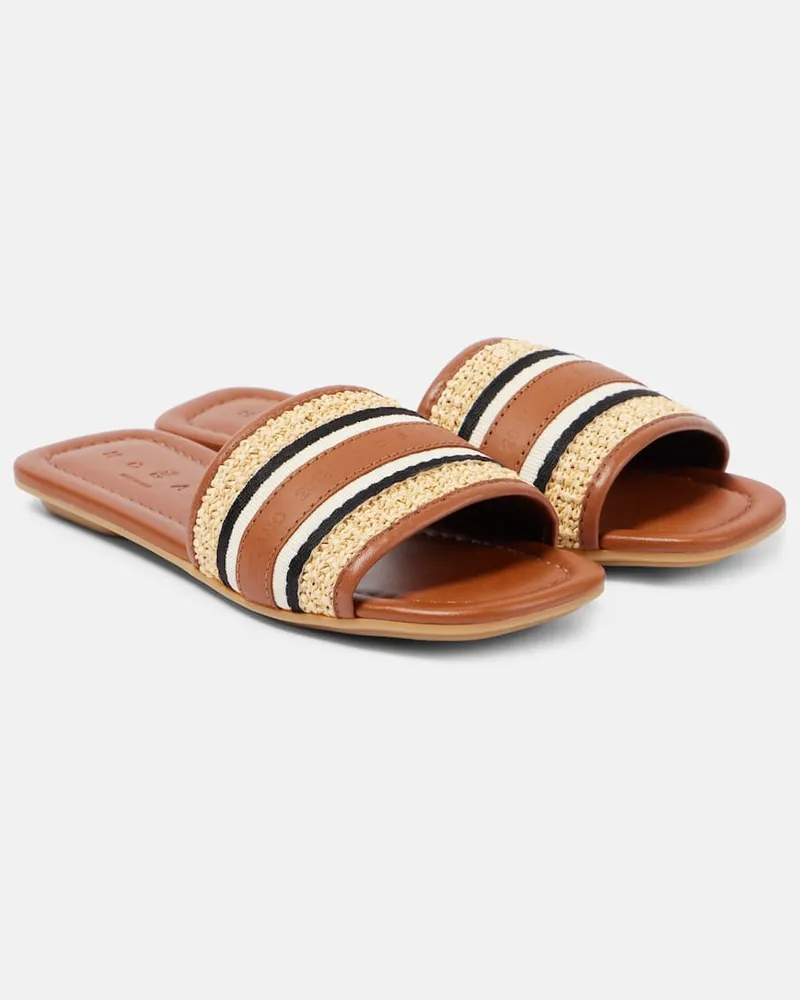 Hogan Sandali a righe con pelle Multicolore