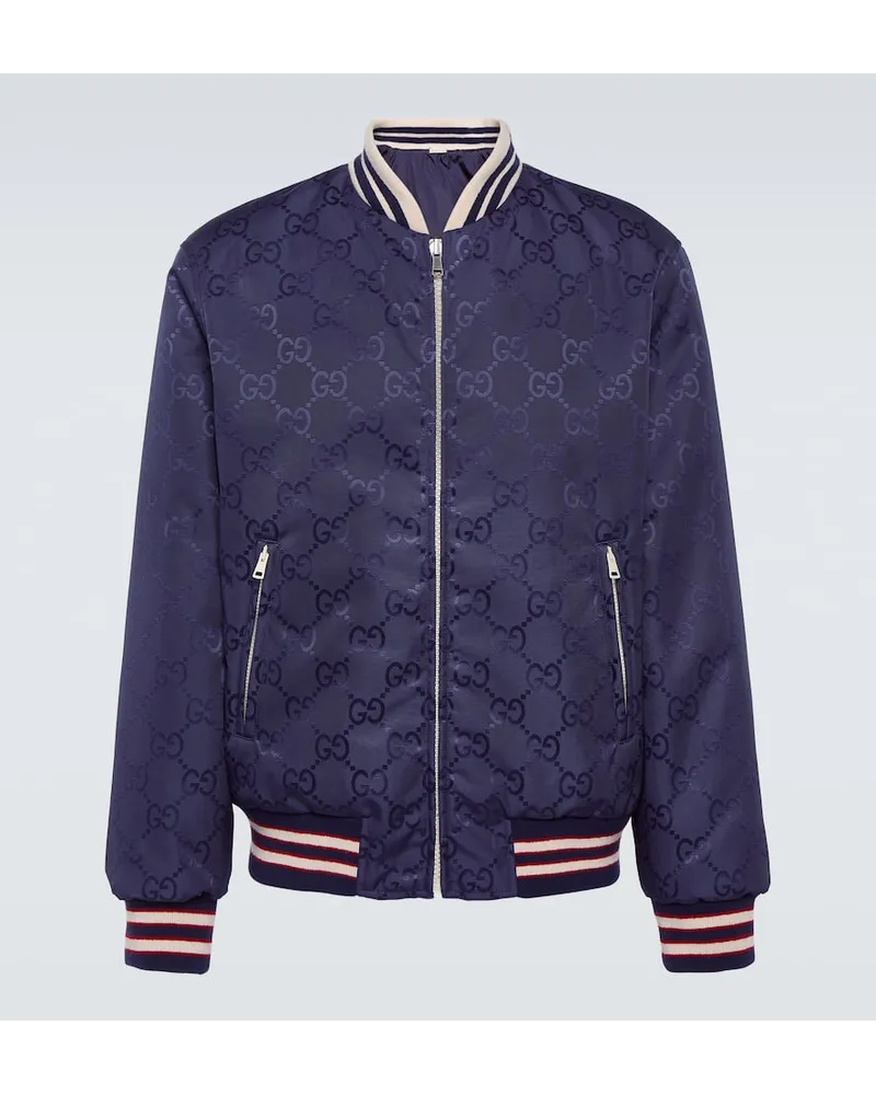 Gucci Giacca reversibile GG Blu