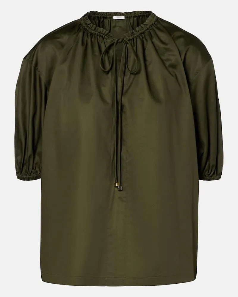 Joseph Blusa Nador in popeline di cotone Verde