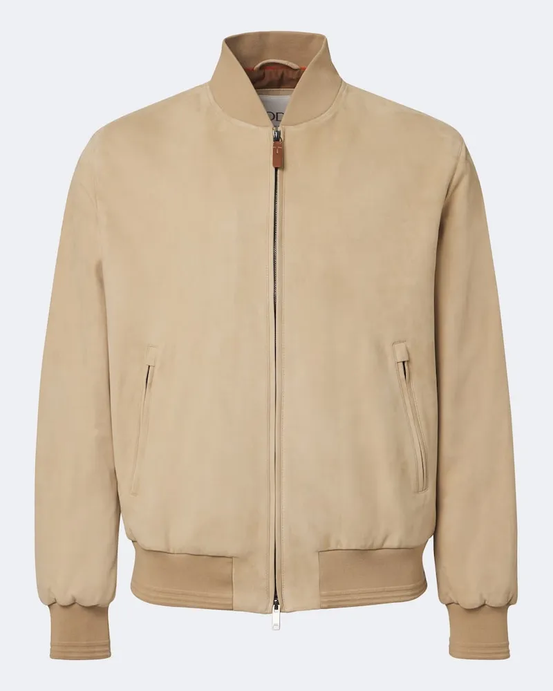 TOD'S Bomber Brera in suede Beige