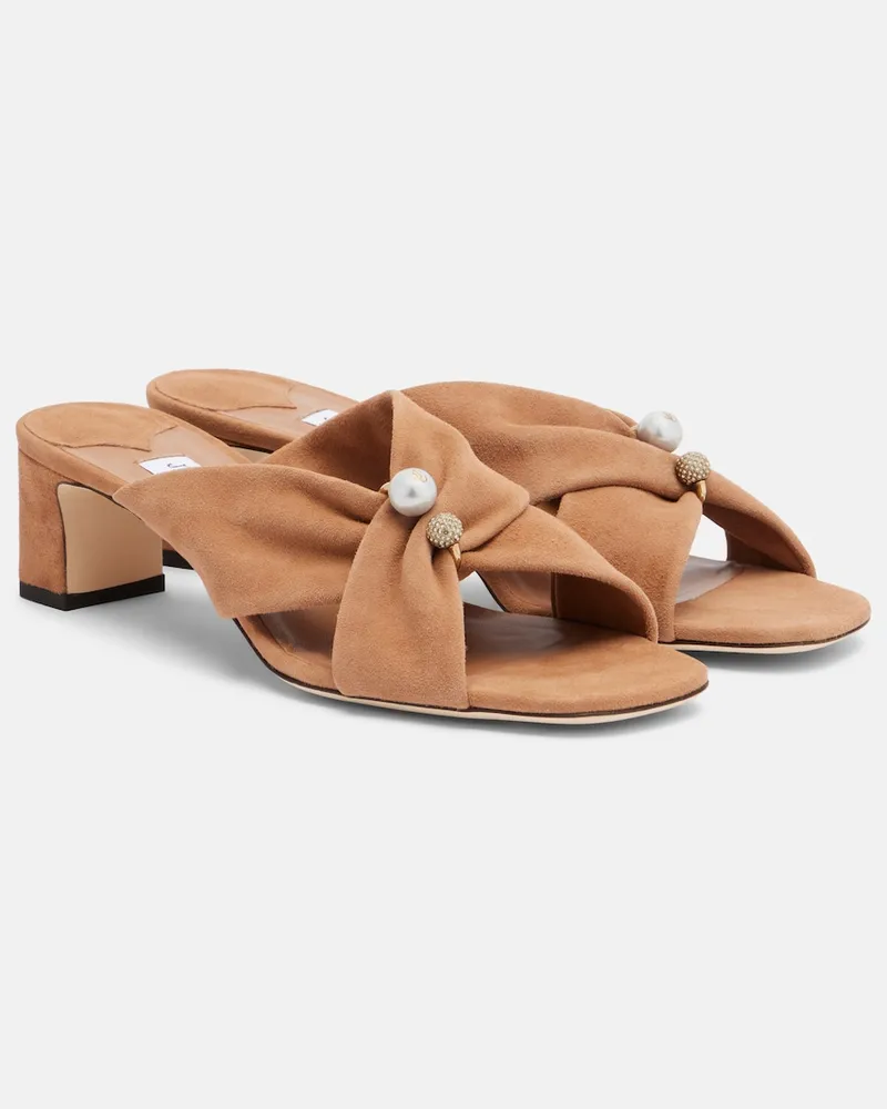 Jimmy Choo Mules Rafi in suede Beige