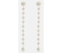 Orecchini Passante Medium in argento sterling con perle