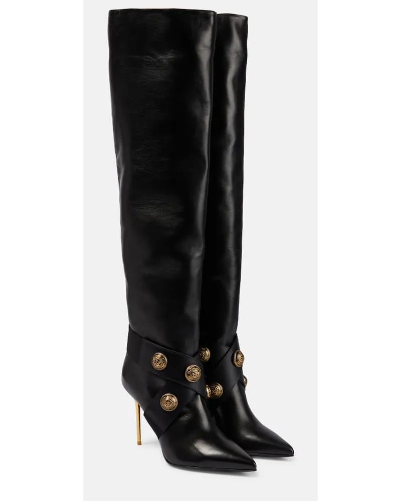 Balmain Stivali Alma in pelle Nero