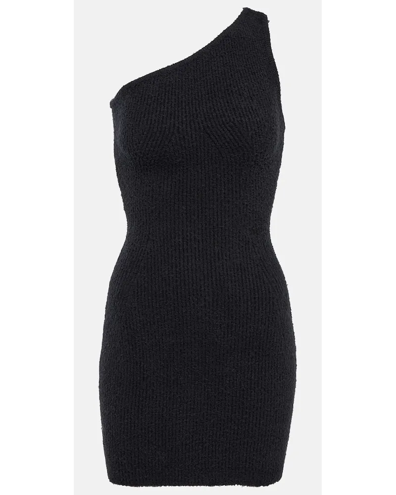 WARDROBE.NYC Miniabito in misto cotone a coste Nero