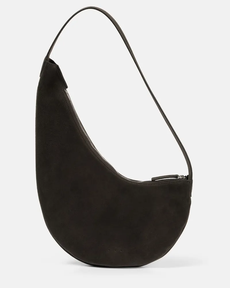 Aesther Ekme Borsa a spalla Lune Mini in suede Marrone