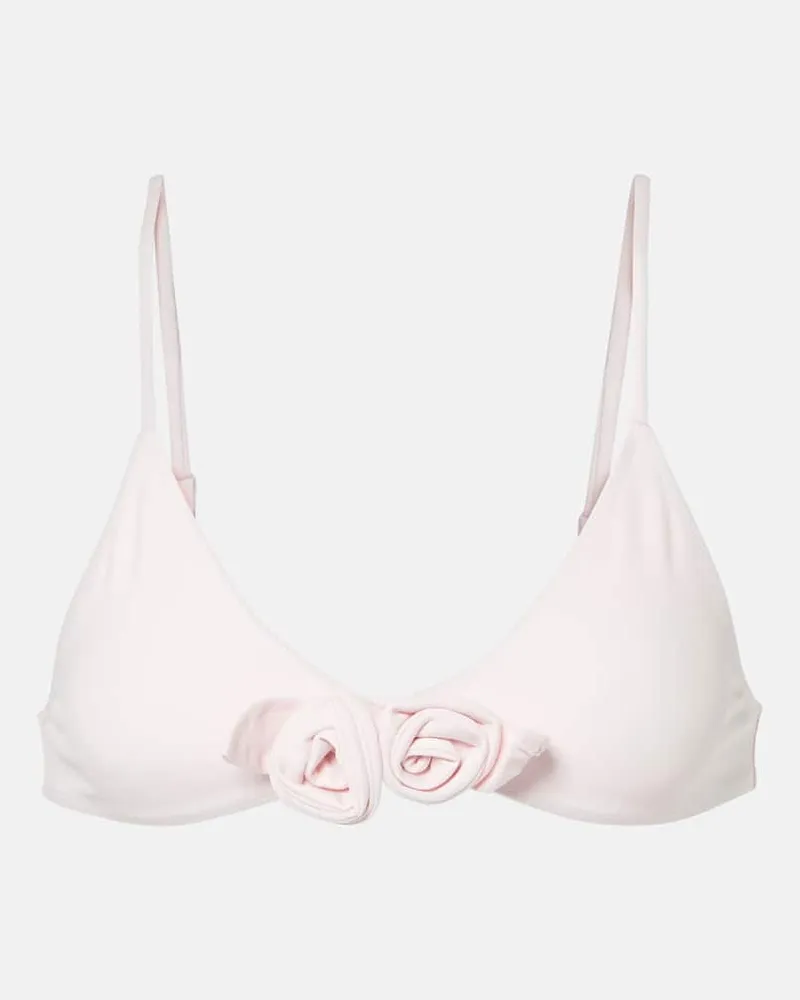 COPERNI Top bikini con applicazione floreale Rosa