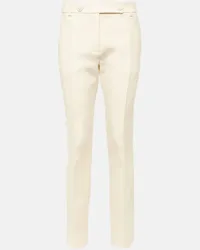 Valentino Garavani Pantaloni regular in Crêpe Couture Bianco