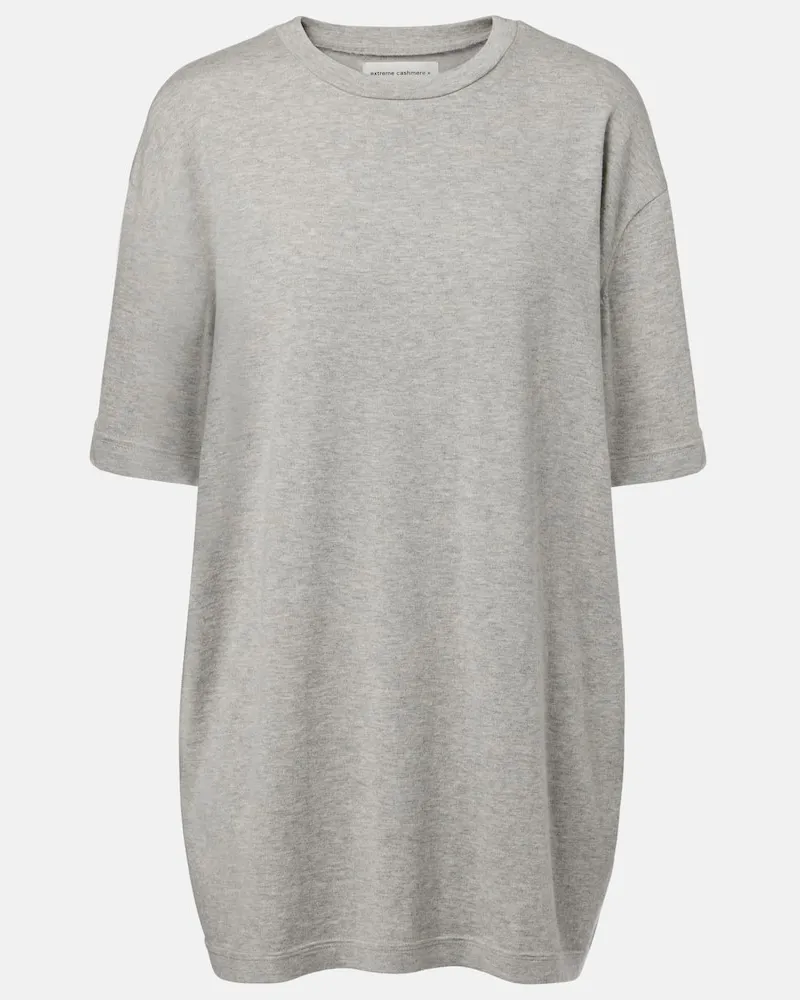 extreme cashmere T-shirt NÂ°269 Rik in cotone e cashmere Grigio