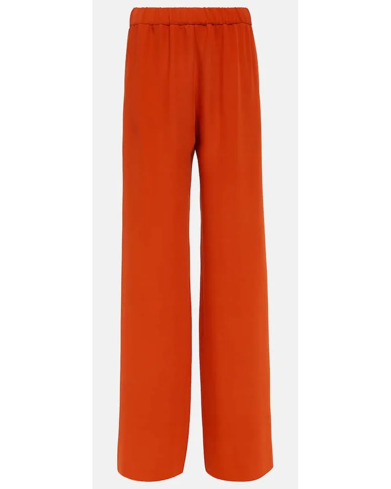 Valentino Garavani Pantaloni a gamba larga in Cady Couture Arancione