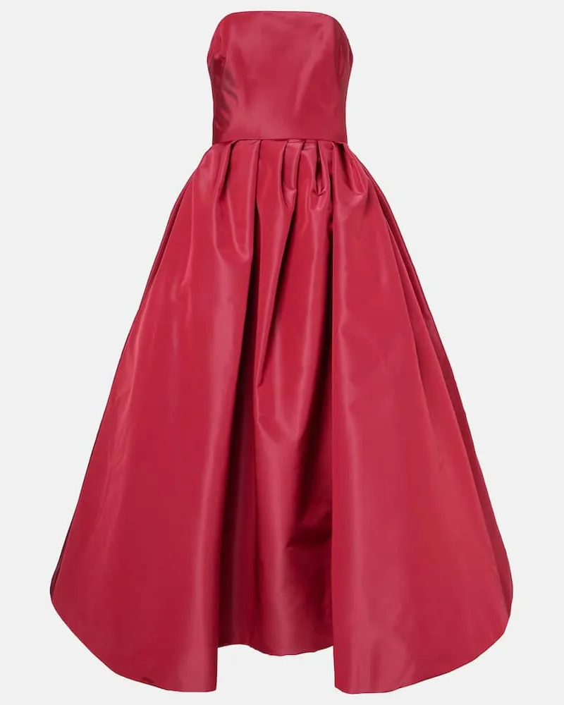 Carolina Herrera New York Abito lungo in seta con cintura Blu