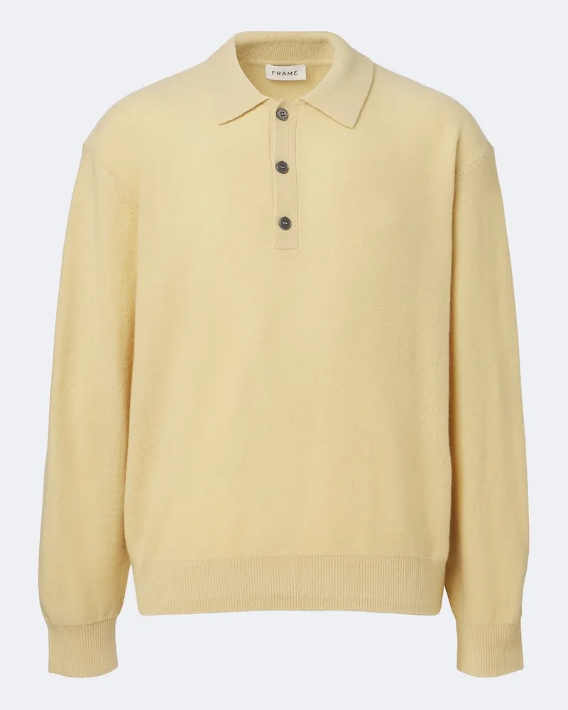 Frame Denim Pullover polo in lana Giallo