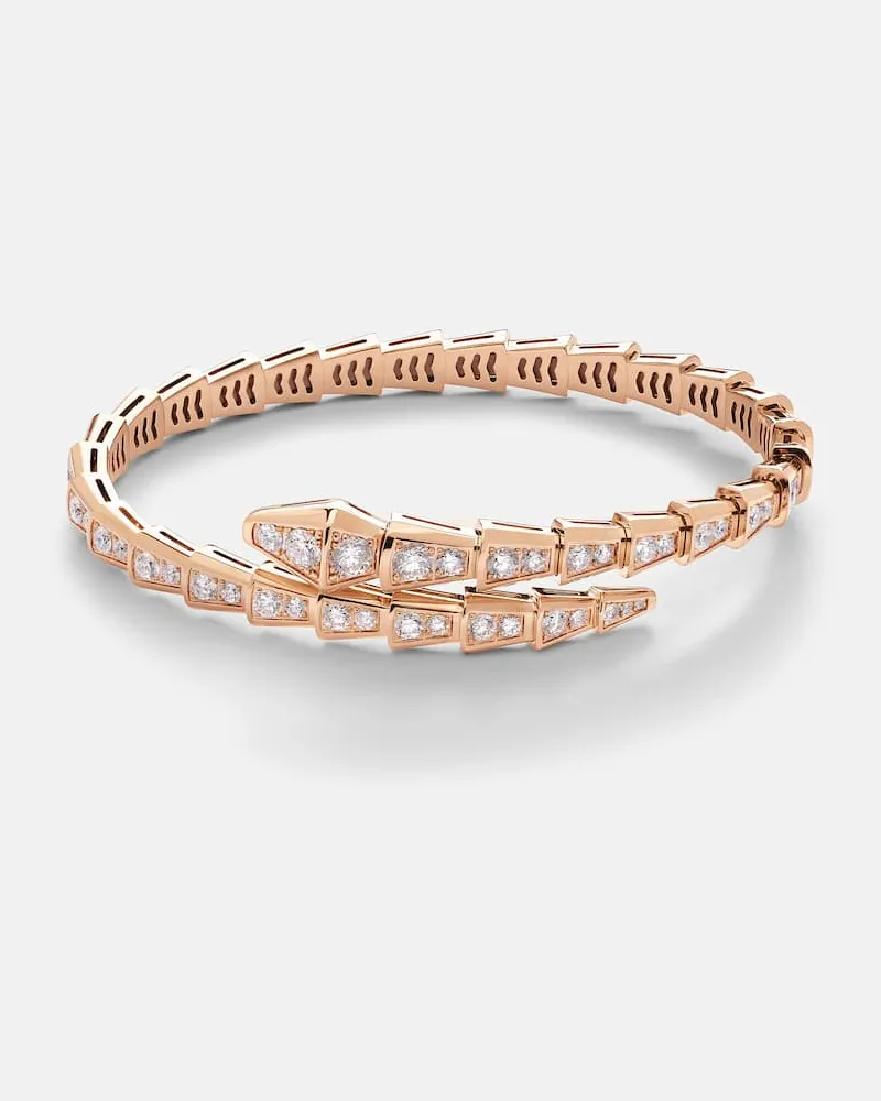 Bulgari Bracciale Serpenti Viper in oro rosa 18kt con diamanti Oro