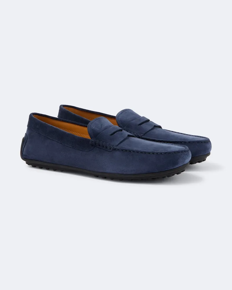 TOD'S Mocassini Gommino in suede Blu