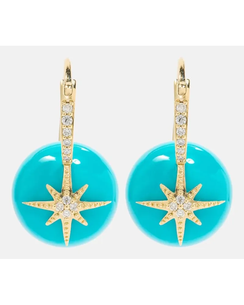 Sydney Evan Orecchini Starburst in oro 14kt Multicolore