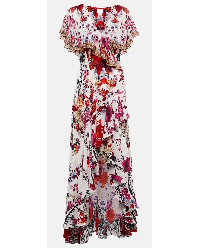 Camilla Abito in seta con stampa Multicolore