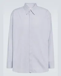 Jil Sander Camicia in cotone a righe Blu