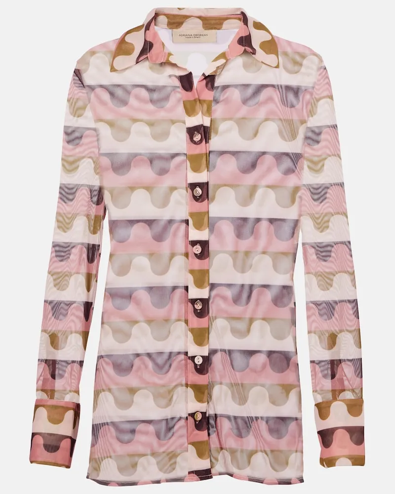 Adriana Degreas Camicia Giardino con stampa Multicolore