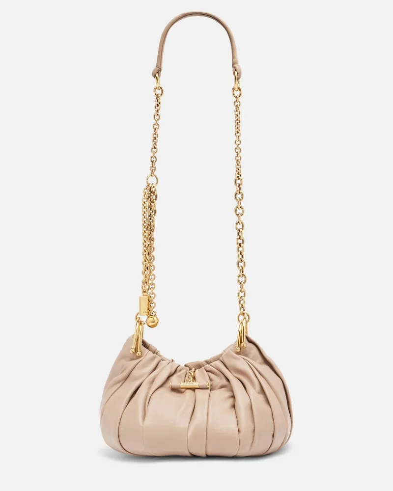 Chloé ChloÃ© Bustina PlissÃ© Small in pelle con tracolla Beige