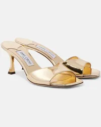 Jimmy Choo Sandali Skye 70 in pelle metallizzata Oro