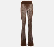 x Lotta Volkova - Pantaloni semitrasparenti in maglia