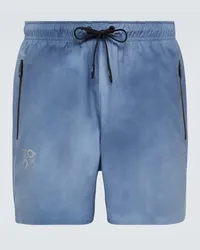 Loewe x On - Shorts in tessuto tecnico Blu