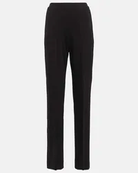 Max Mara Pantaloni regular in jersey Nero