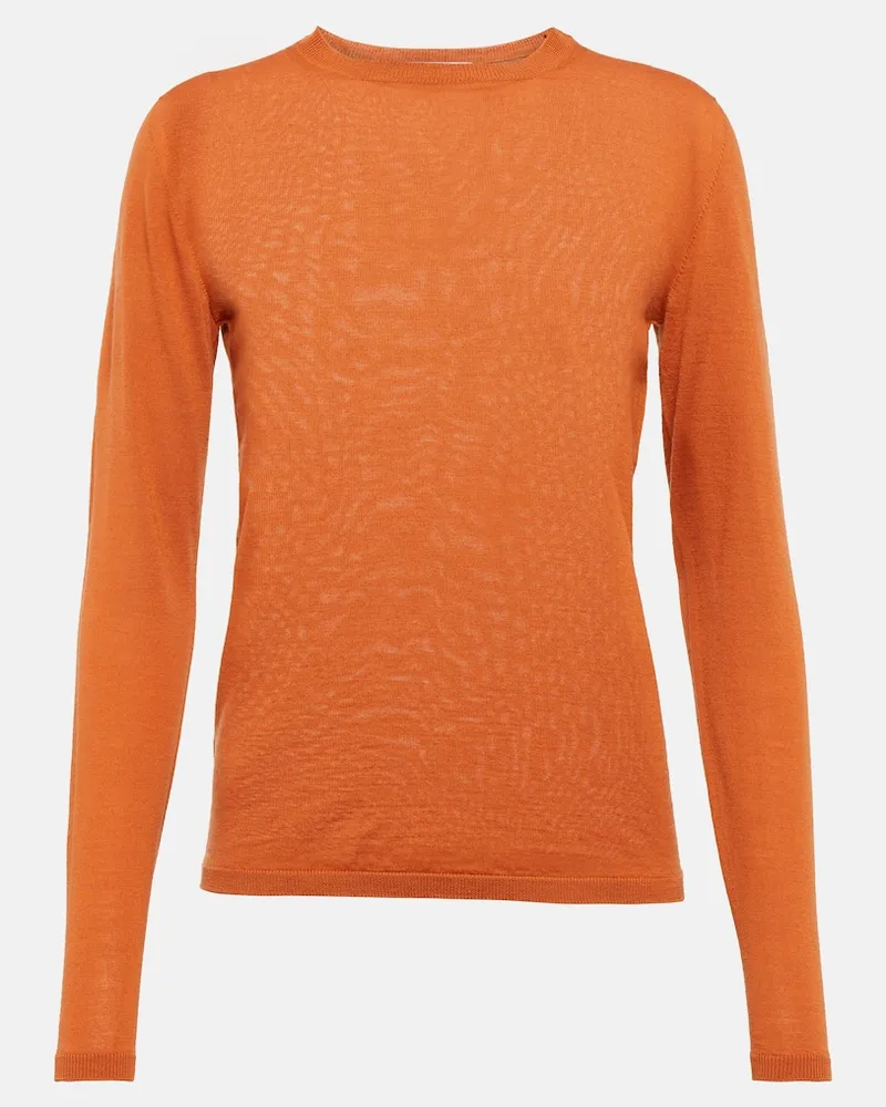 Max Mara Pullover Blasy in lana Arancione