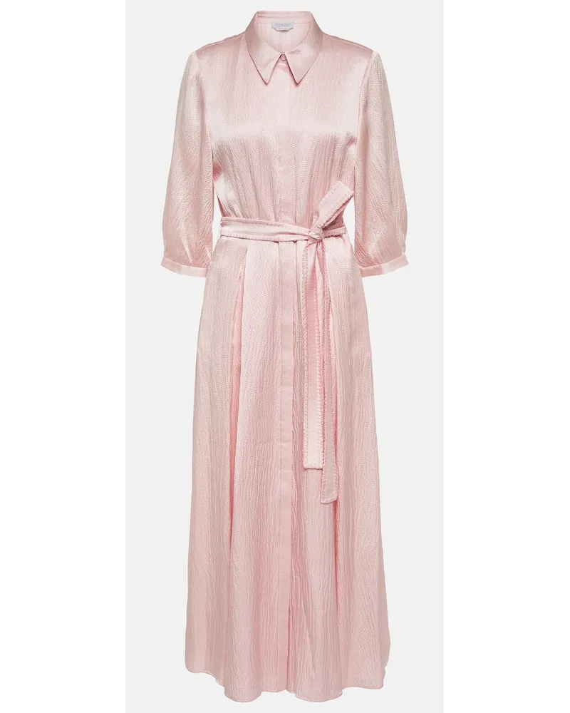 Gabriela Hearst Abito lungo Andy in seta Rosa