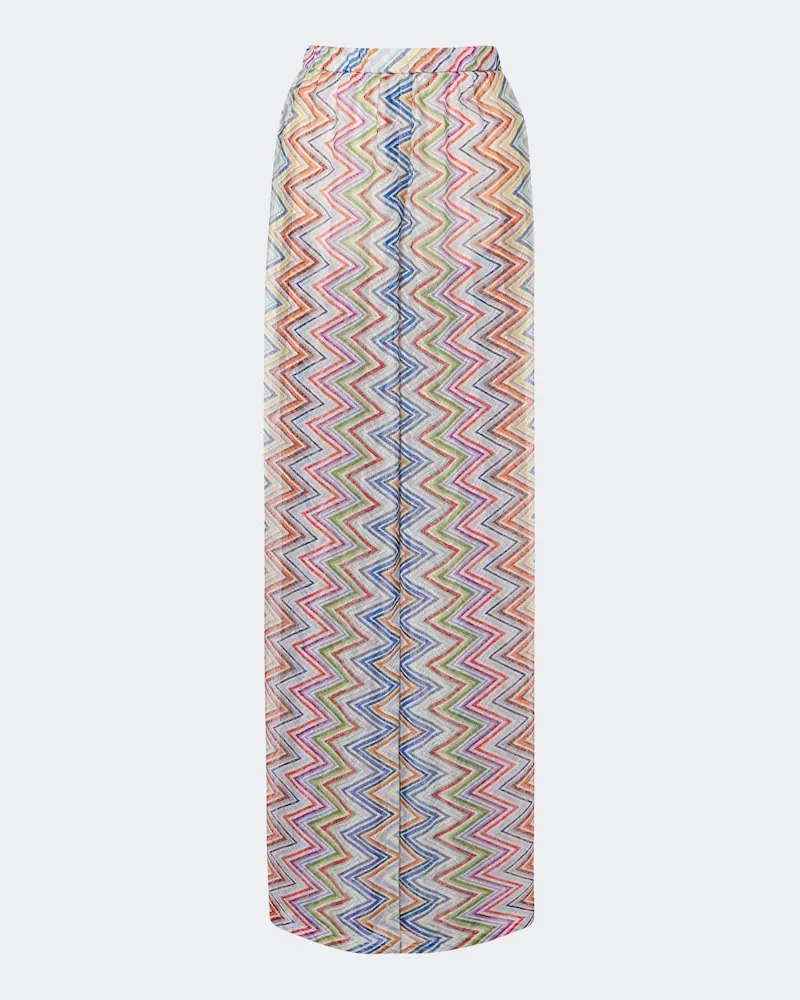 Missoni Pantaloni a gamba larga a zig zag Multicolore