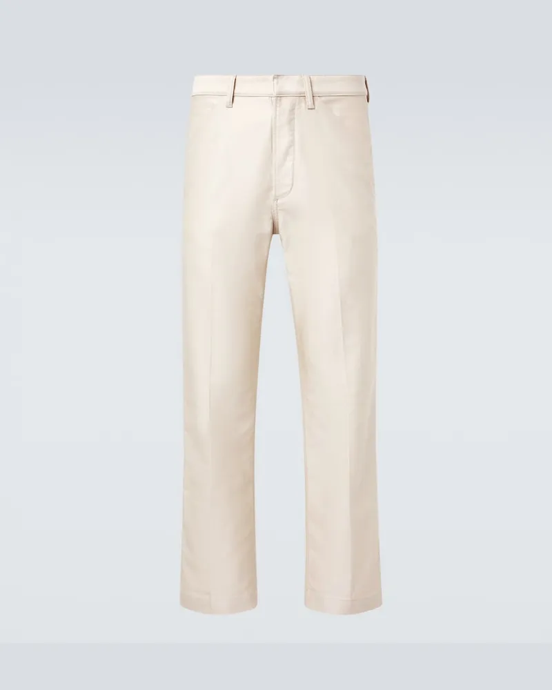 Tom Ford Pantaloni regular in cotone Bianco