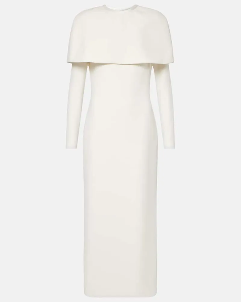 Safiyaa Bridal - Abito midi Gullu in crÃªpe Bianco