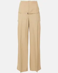 Jacquemus Pantaloni a gamba larga e vita bassa Beige