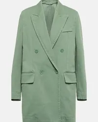 Max Mara Blazer doppiopetto in cotone Verde