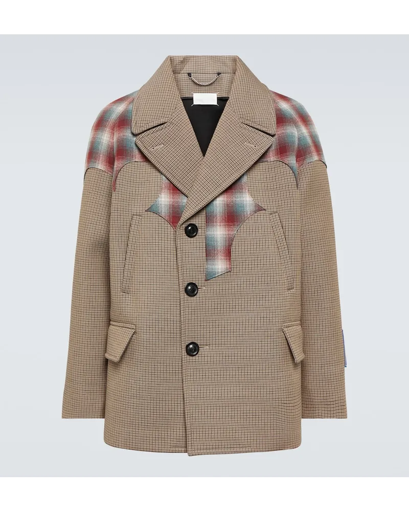 Maison Margiela x Pendleton - Cappotto in cotone, mohair e lana Multicolore